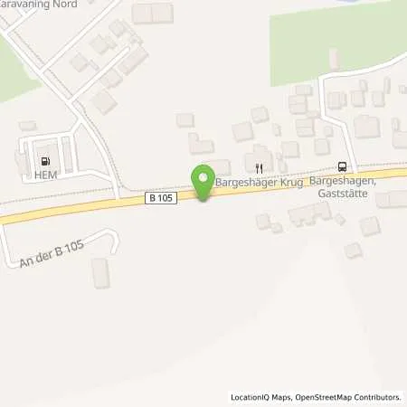 Standortübersicht der Tankstelle HEM Station in 18211 Admannshagen-Bargeshagen
