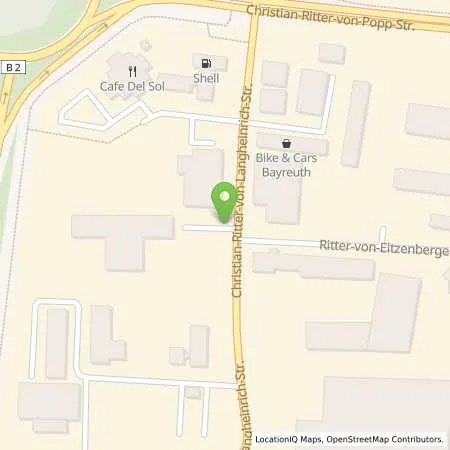 Standortübersicht der Tankstelle Shell Station in 95448 Bayreuth