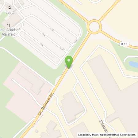 Standortübersicht der Erdgas (CNG) Tankstelle: Esso Station in 34323, Malsfeld
