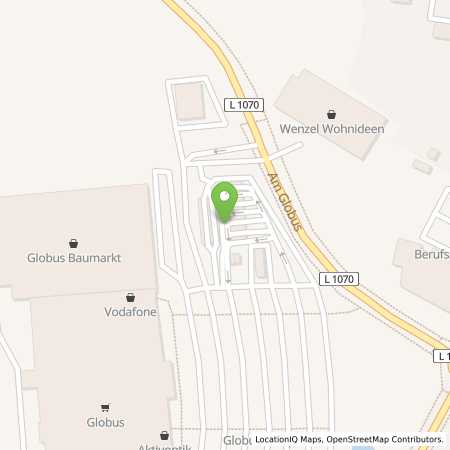 Standortübersicht der Erdgas (CNG) Tankstelle: Globus Markt (Automatentankstelle) in 07629, Hermsdorf
