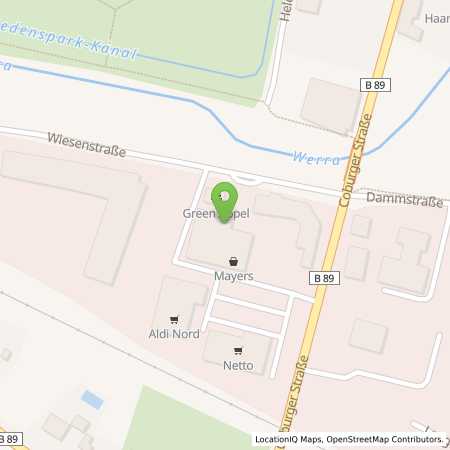 Standortübersicht der Erdgas (CNG) Tankstelle: Betriebshoftankstelle (Automatentankstelle) in 98646, Hildburghausen
