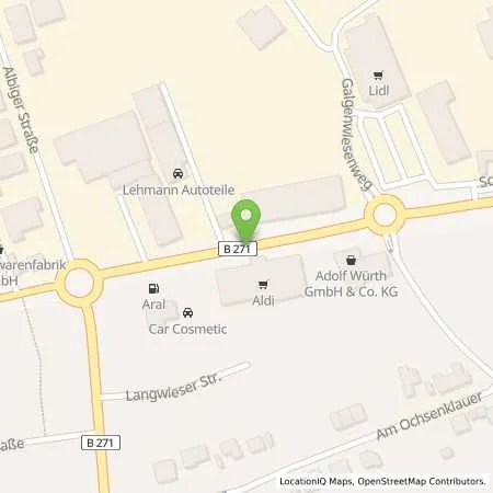 Standortübersicht der Tankstelle Aral Station in 55232 Alzey