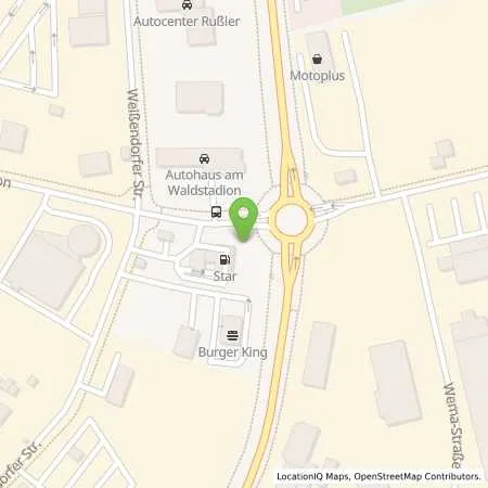 Standortübersicht der Tankstelle Star Tankstelle in 07937 Zeulenroda (Triebes)