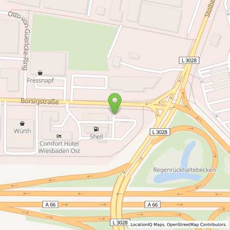 Standortübersicht der Erdgas (CNG) Tankstelle: Shell Autohof in 65205, Wiesbaden
