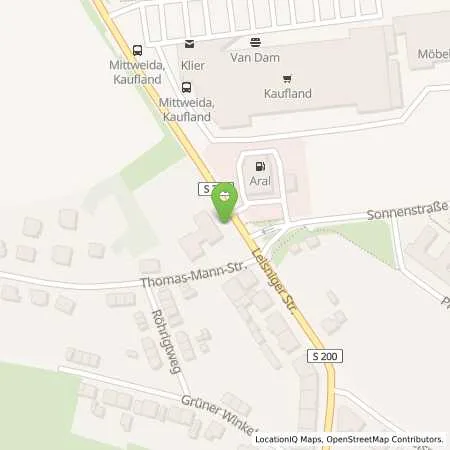 Standortübersicht der Tankstelle Aral Station in 09648 Mittweida