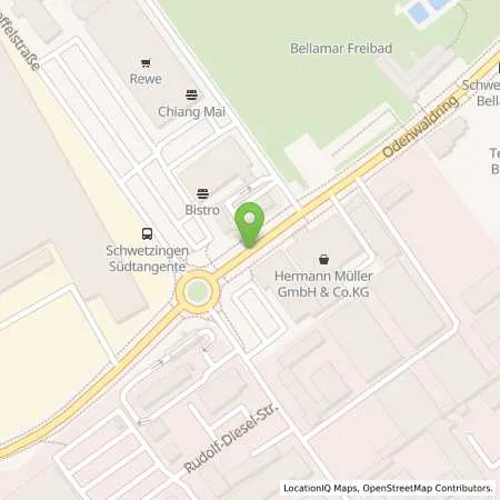 Standortübersicht der Tankstelle Avia Station in 68723 Schwetzingen