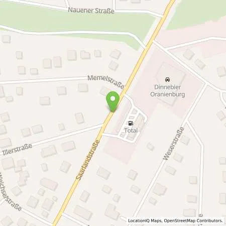 Standortübersicht der Tankstelle Total Station in 16515 Oranienburg