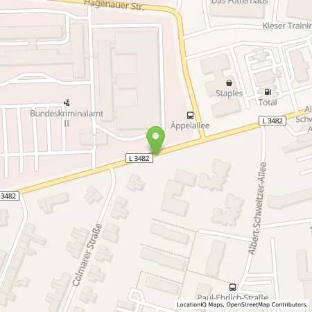 Standortübersicht der Tankstelle Esso-Station in 65203 Wiesbaden