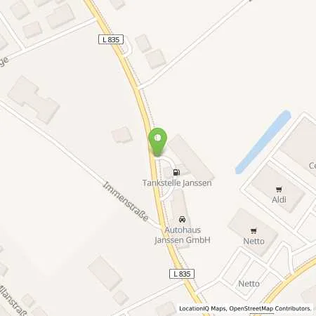 Standortübersicht der Tankstelle Freie Tankstelle am Autohaus Janßen (Automatentankstelle) in 49681 Garrel