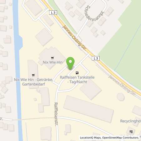 Standortübersicht der Erdgas (CNG) Tankstelle: Raiffeisen Tankstelle in 26736, Krummhörn
