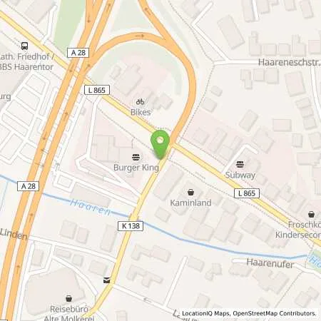 Standortübersicht der Tankstelle Aral Station in 26122 Oldenburg