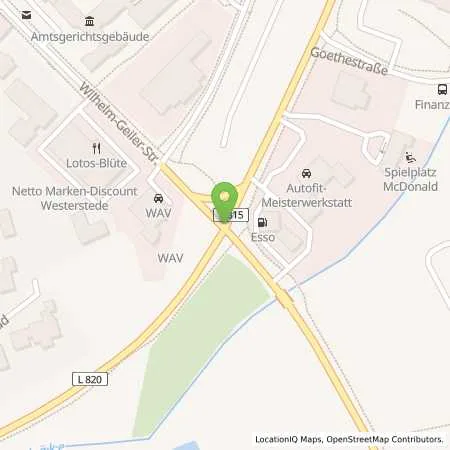 Standortübersicht der Tankstelle Esso Station in 26655 Westerstede