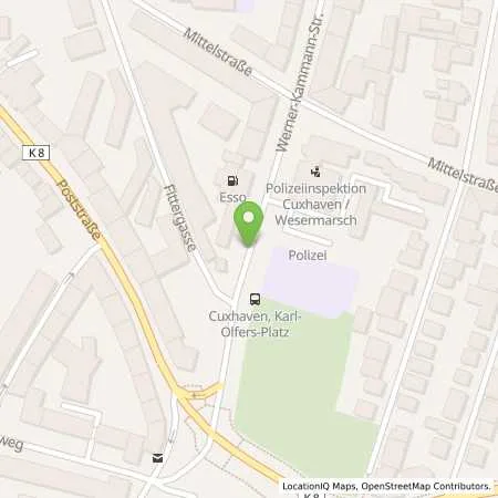 Standortübersicht der Tankstelle ESSO Station in 27472 Cuxhaven