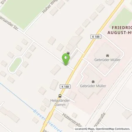 Standortübersicht der Tankstelle bft Tankstelle in 26954 Nordenham