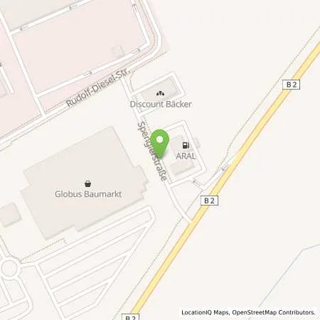 Standortübersicht der Tankstelle Aral Station in 16356 Ahrensfelde (Lindenberg)