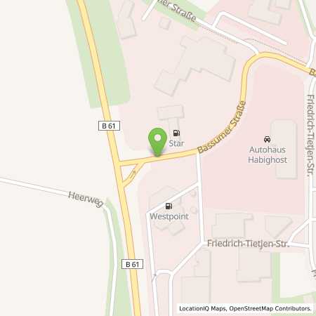 Standortübersicht der Erdgas (CNG) Tankstelle: Star Tankstelle in 27232, Sulingen
