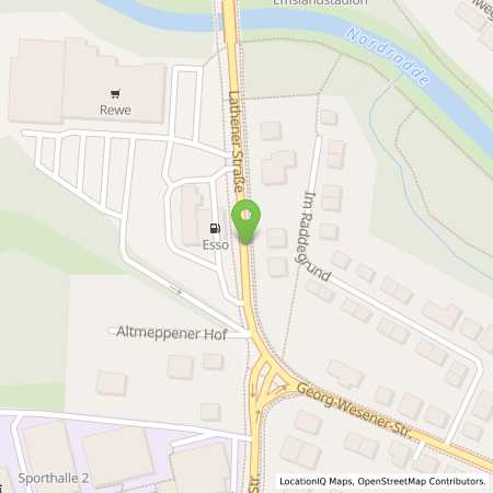 Standortübersicht der Erdgas (CNG) Tankstelle: Esso Station in 49716, Meppen
