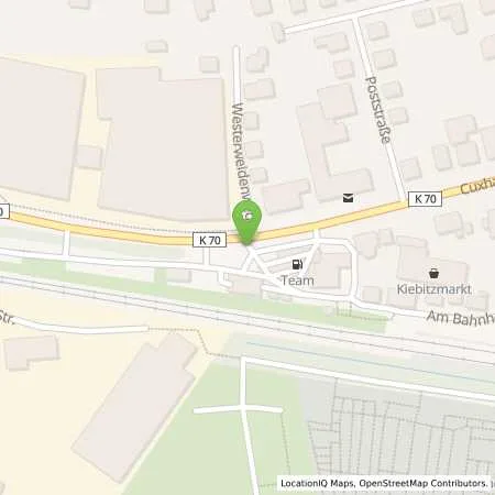 Standortübersicht der Tankstelle Team Tankstelle in 21762 Otterndorf