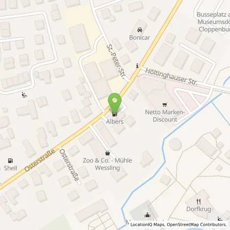 Standortübersicht der Tankstelle ESSO Station in 49661 Cloppenburg