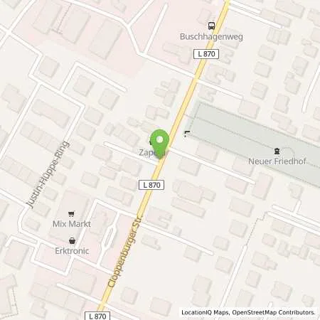 Standortübersicht der Tankstelle T-Tankstelle in 26133 Oldenburg