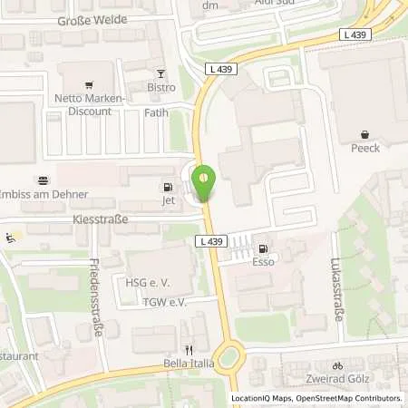 Standortübersicht der Tankstelle Esso Autohof in 67547 Worms