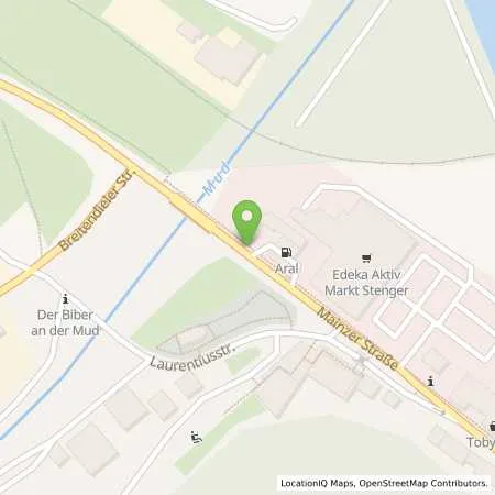 Standortübersicht der Tankstelle Aral Station in 63897 Miltenberg