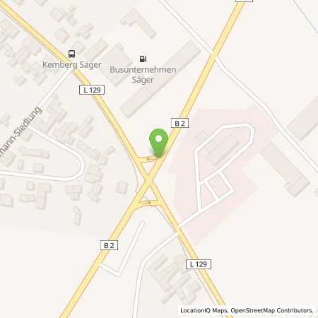 Standortübersicht der Tankstelle Freie Tankstelle (Automatentankstelle) Busunternehmen Säger in 06901 Kemberg
