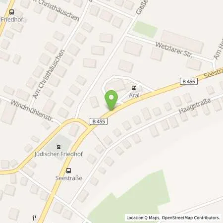 Standortübersicht der Tankstelle Aral Station in 61200 Wölfersheim