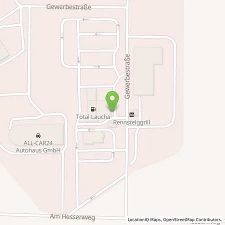 Standortübersicht der Tankstelle Total Station in 99880 Laucha