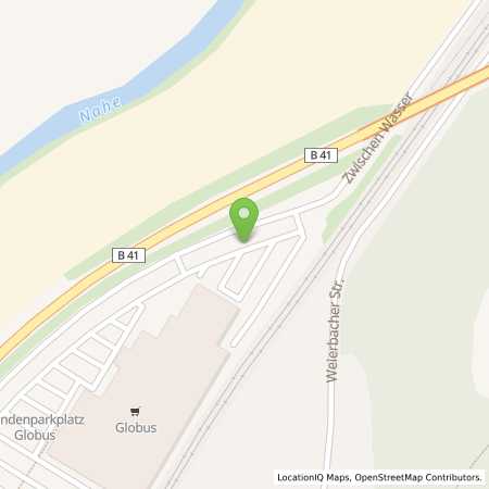 Standortübersicht der Erdgas (CNG) Tankstelle: Globus Markt in 55743, Idar-Oberstein
