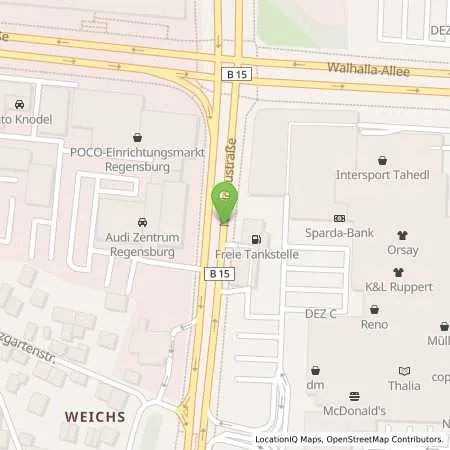 Standortübersicht der Tankstelle OMV Tankstelle in 93056 Regensburg