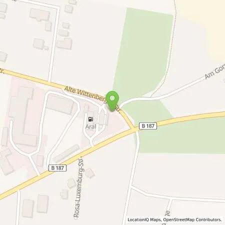 Standortübersicht der Tankstelle Betriebshoftankstelle (Automatentankstelle) in 06917 Jessen