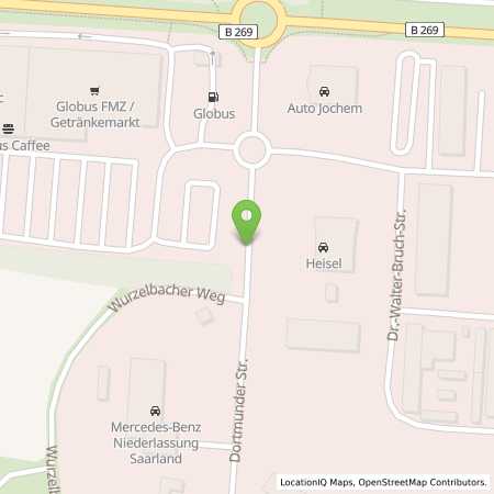 Standortübersicht der Erdgas (CNG) Tankstelle: Globus Tankstelle am Fachmarktzentrum (Automatentankstelle) in 66606, St. Wendel
