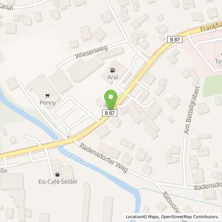 Standortübersicht der Tankstelle Aral Station in 15907 Lübben