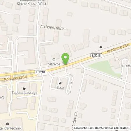 Standortübersicht der Tankstelle Esso Station in 34121 Kassel