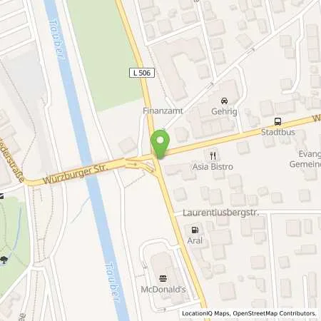 Standortübersicht der Tankstelle Aral Station in 97941 Tauberbischofsheim