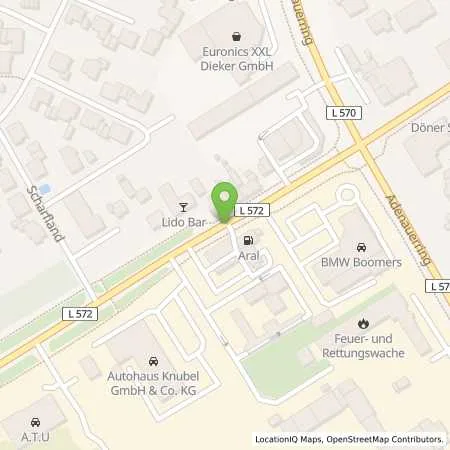 Standortübersicht der Tankstelle Aral Station in 48683 Ahaus