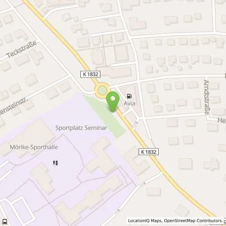 Standortübersicht der Tankstelle Avia Station in 71522 Backnang