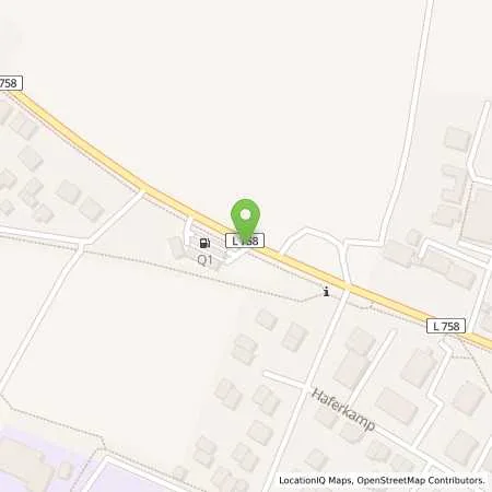 Standortübersicht der Tankstelle Q1 Tankstelle Heppel in 32258 Detmold