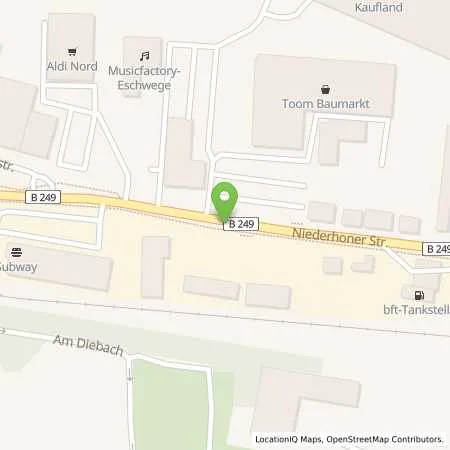 Standortübersicht der Tankstelle Aral Station in 37269 Eschwege