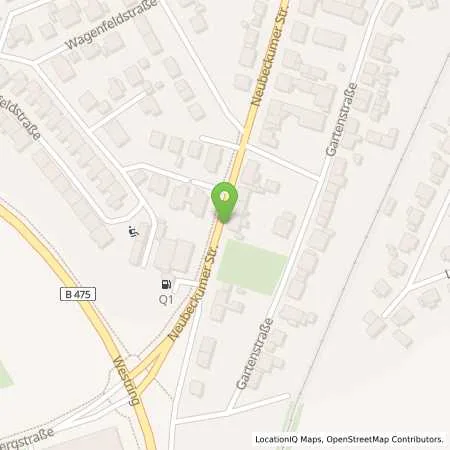 Standortübersicht der Tankstelle Q1 Tankstelle in 59320 Ennigerloh