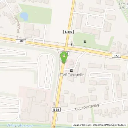 Standortübersicht der Tankstelle Star Tankstelle in 47608 Geldern