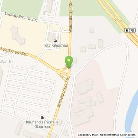 Standortübersicht der Tankstelle Total Station in 08371 Glauchau