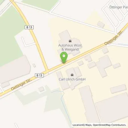 Standortübersicht der Tankstelle Aral Station in 91710 Gunzenhausen