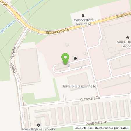 Standortübersicht der Erdgas (CNG) Tankstelle: Freie Tankstelle Autohaus Halle-West (Automatentankstelle) in 06122, Halle (Saale)
