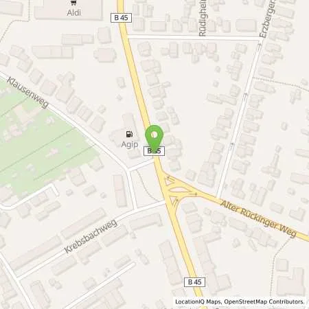 Standortübersicht der Tankstelle Agip Tankstelle in 63452 Hanau