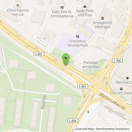 Standortübersicht der Tankstelle Esso Station in 45525 Hattingen