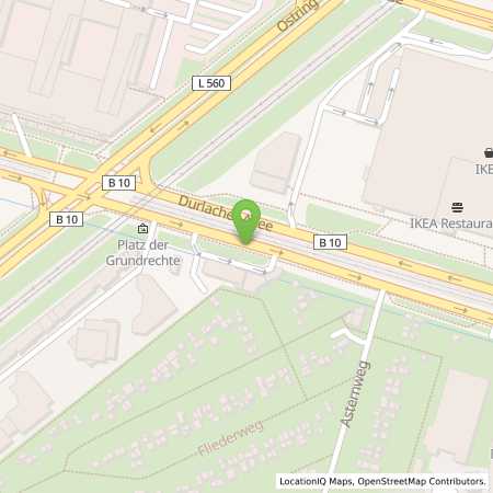 Standortübersicht der Erdgas (CNG) Tankstelle: Esso Station in 76131, Karlsruhe
