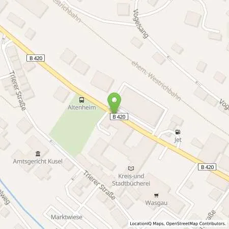 Standortübersicht der Tankstelle Aral Station in 66869 Kusel