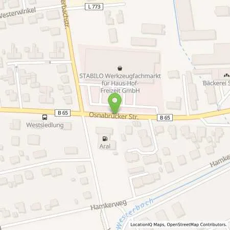 Standortübersicht der Tankstelle Aral Station in 32312 Lübbecke